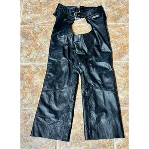 Harley-Davidson Women’s Black Leather Motorcycle Chaps Size M/W Medium
